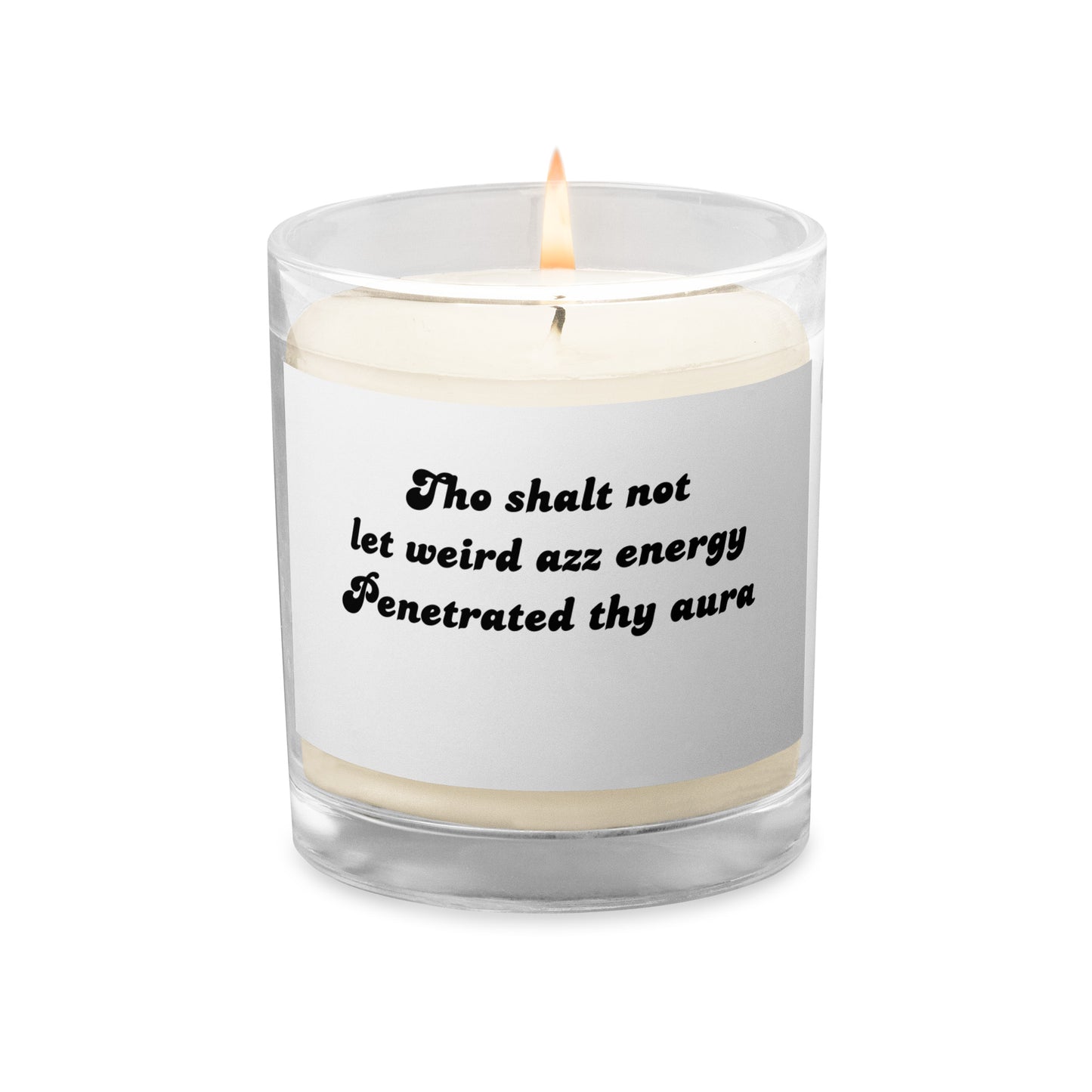 Tho shalt Glass jar soy wax candle